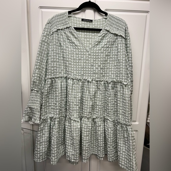 Simplee Apparel Dresses & Skirts - Simplee Apparel Mint Green Gingham Mini Dress